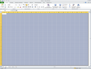 рабочий лист Excel